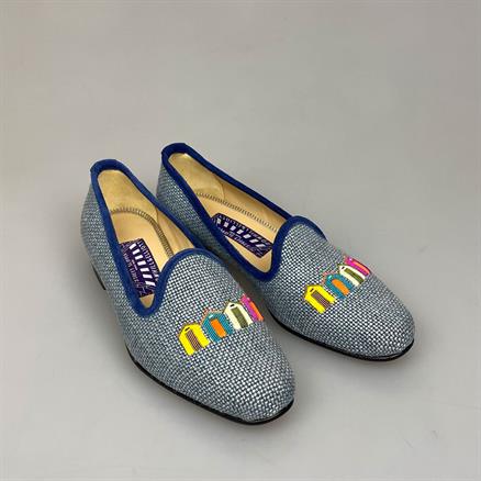 Bowhill & Elliott Linen ladies slippers