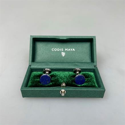 Codis Maya Cufflink lapis lazuli silver