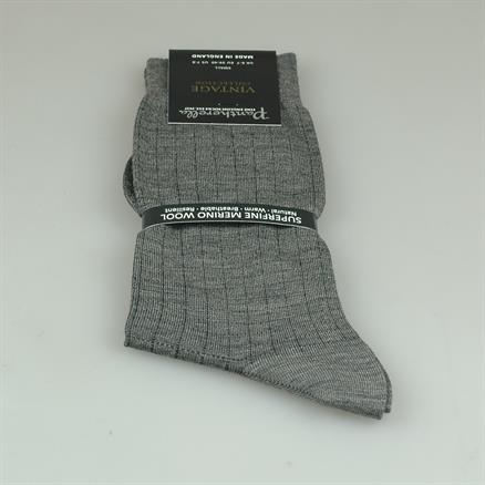Pantherella Sock grey check merino