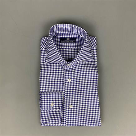 Shoes & Shirts Cutaway slim luxe check