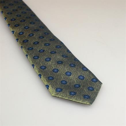 Shoes & Shirts Tie silk fleur bleu